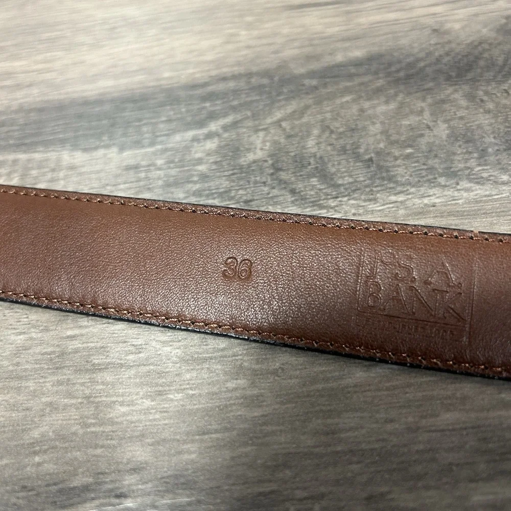 JoS. A. BANK Black Fine Italian Leather Dress Belt‎ - Men's Size 36